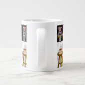 Beatnik Monkey Pattern Fun Character Cartoon Jumbo-Tasse (Rückseite)