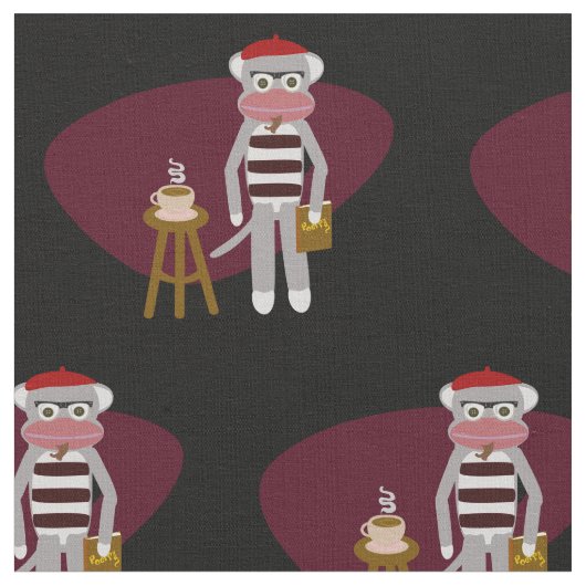 Beatnik Sock Monkey Stoff (Nahaufnahme)