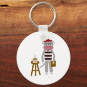 Beatnik-Sockenaffe Schlüsselanhänger (Vorderseite)
