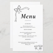 Beatrice Ribbon Wedding Menus (Vorne/Hinten)