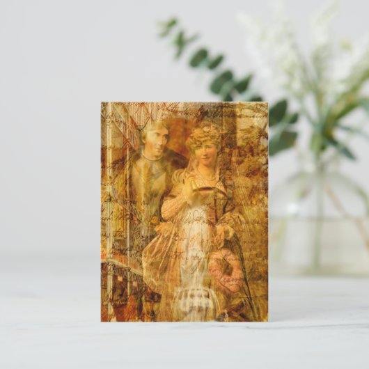 Beatrice und Benedick Postkarte (Stehend Vorderseite)