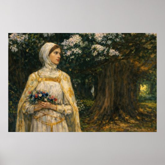 Beatrice von John William Waterhouse Poster (Vorne)