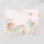 Beatrix Peter die Rabbit Woodland Baby Dusche Begleitkarte (Rückseite)