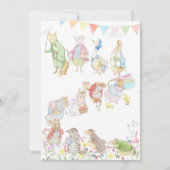 Beatrix Peter die Rabbit Woodland Baby Dusche Einladung (Rückseite)