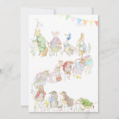 Beatrix Peter die Rabbit Woodland Baby Dusche Einladung (Rückseite)