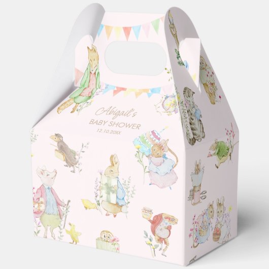 Beatrix Peter die Rabbit Woodland Baby Dusche Geschenkschachtel (Vorderseite)