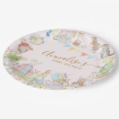 Beatrix Peter die Rabbit Woodland Baby Dusche Pappteller (Schrägansicht)