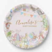 Beatrix Peter die Rabbit Woodland Baby Dusche Pappteller (Vorderseite)