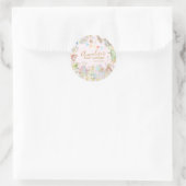 Beatrix Peter die Rabbit Woodland Baby Dusche Runder Aufkleber (Tasche)