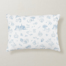 Beatrix Peter the Rabbit Toile Chinoiserie Blue  Dekokissen