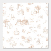 Beatrix Peter the Rabbit Toile Chinoiserie Brown Tapete (Vorderseite)