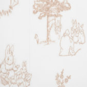 Beatrix Peter the Rabbit Toile Chinoiserie Brown Tapete (Naht)