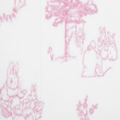 Beatrix Peter the Rabbit Toile Chinoiserie Pink Tapete (Naht)