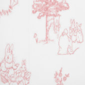 Beatrix Peter the Rabbit Toile Chinoiserie Red Tapete (Naht)