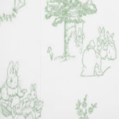 Beatrix Peter the Rabbit Toile Chinoiserie Sage Tapete (Naht)