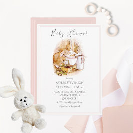Beatrix Potter Baby Girl Dusche Einladung