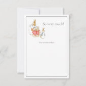 Beatrix Potter Baby Shower Vielen Dank Dankeskarte (Rückseite)