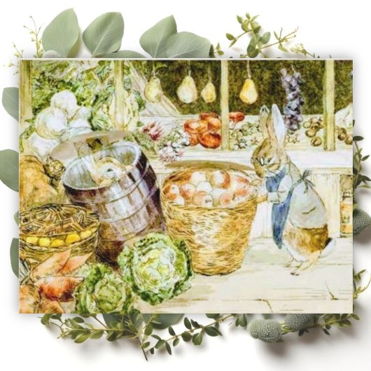 Beatrix Potter Benjamin Bunny Green Grocer Postkarte