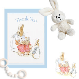 Beatrix Potter Blue Baby Dusche Danke Karte