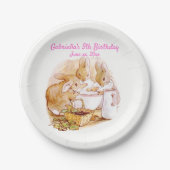 Beatrix Potter Bunnies Berries und Cream Birthday Pappteller (Vorderseite)