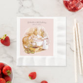 Beatrix Potter Bunnies Berries und Cream Birthday Serviette (Beispiel)