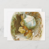 Beatrix Potter - Bunnies im Winter Postkarte (Vorne/Hinten)