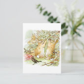 Beatrix Potter, Bunnies, Raspberry Bush, Birds Postkarte (Stehend Vorderseite)