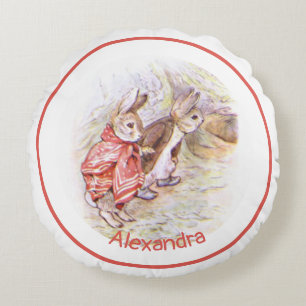 Beatrix Potter Bunnies Rundes Kissen