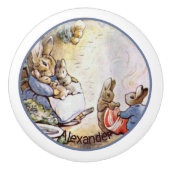 Beatrix Potter Bunny Family Keramik Knob Keramikknauf (Vorderseite)