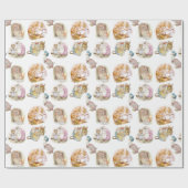 Beatrix Potter Bunny Mouse Puddle Duck Eichhörnche Geschenkpapier (Flach)