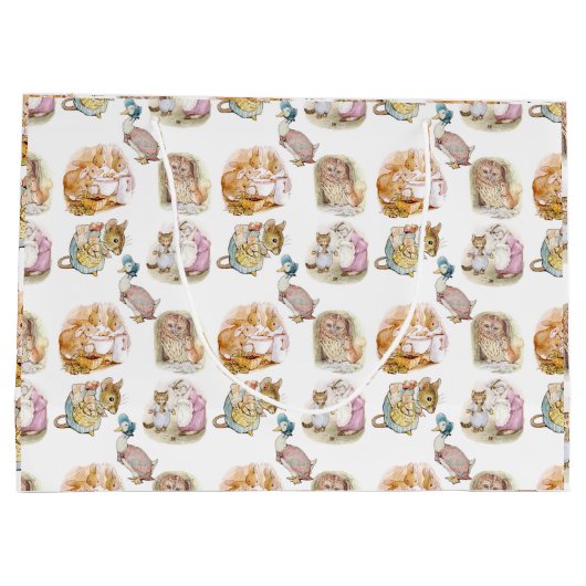 Beatrix Potter Bunny Mouse Puddle Duck Eichhörnche Große Geschenktüte (Rückseite)