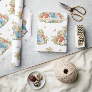 Beatrix Potter Bunny Rabbit Baby Boy Girl Dusche Geschenkpapier