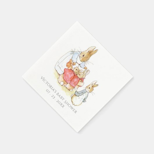 Beatrix Potter Bunny Rabbit Babydusche Serviette (Ecke)