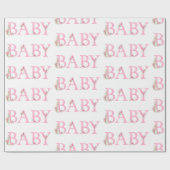Beatrix Potter Bunny Rabbit Pink Baby Dusche Geschenkpapier (Flach)