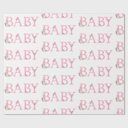 Beatrix Potter Bunny Rabbit Pink Baby Dusche Geschenkpapier (Flach)