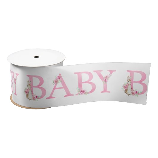 Beatrix Potter Bunny Rabbit Pink Baby Dusche Satinband (Spule)