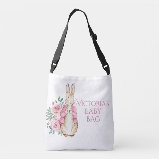 Beatrix Potter Bunny Rabbit Pink Baby Tragetaschen Mit Langen Trägern (Rückseite)