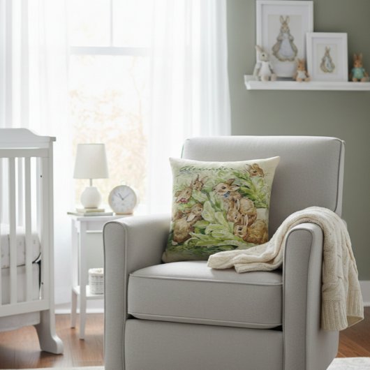 Beatrix Potter Bunny Throw Kissen