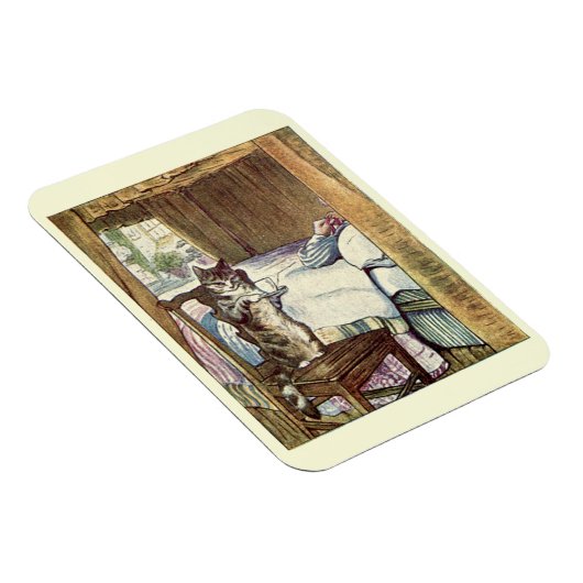 Beatrix Potter Cat Serving Tee Magnet (Rechte Seite)
