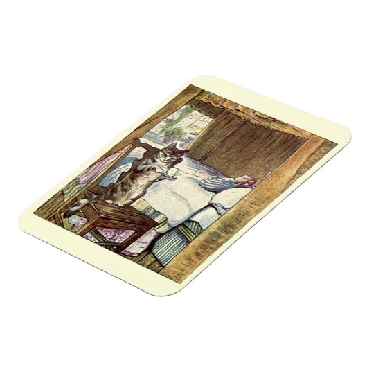 Beatrix Potter Cat Serving Tee Magnet (Linke Seite)