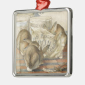 Beatrix Potter Christmas Bunnies Ornament Aus Metall (Links)