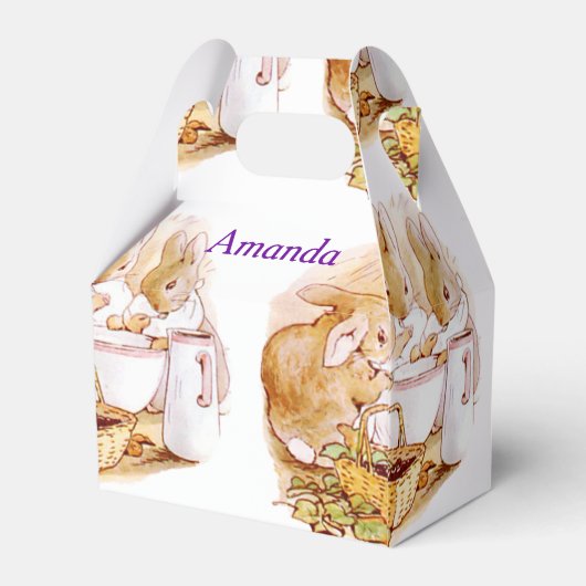 Beatrix Potter, Custom Birthday, Ostergeschenk Geschenkschachtel (Rückseite)