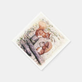 Beatrix Potter Die Geschichte von Eichhörnchen Nut Serviette (Ecke)