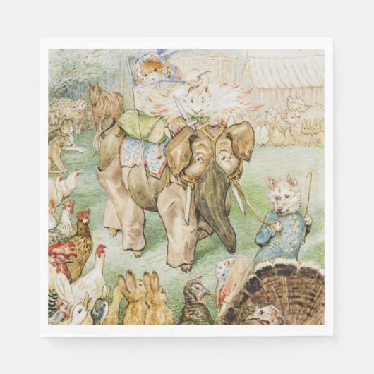 Beatrix Potter Die märchenhafte Karawane Serviette (Vorderseite)