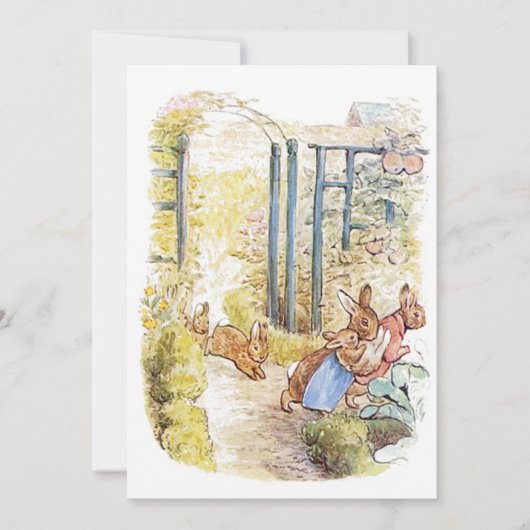 Beatrix Potter Geburtstagsparty Einladung (Vorderseite)