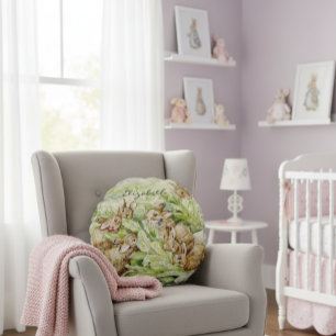 Beatrix Potter Geschichte der Flopsy Bunnies Rundes Kissen