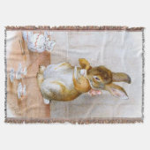 Beatrix Potter: Häschen-Mädchen-trinkender Tee Decke (Vorderseite)