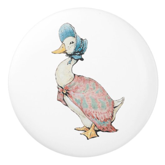Beatrix Potter Jemima Puddle Duck Keramikknauf (Vorderseite)
