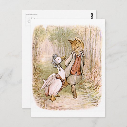 Beatrix Potter, Jemima Puddle Duck, Tod Postkarte (Vorne/Hinten)