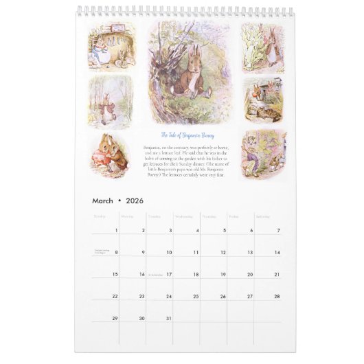 Beatrix Potter Kalender (Mär 2026)